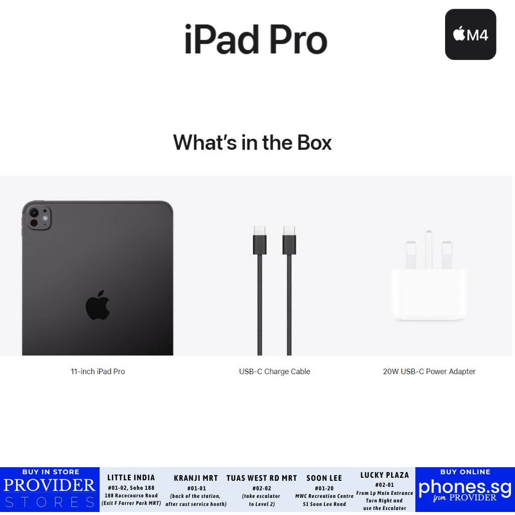 Apple 11-inch iPad Pro Wi-Fi + Cellular with M4 Chip - Singapore